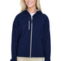 North End Womens Prospect Water Resistant Full Zip Hooded Jacket - Classic Navy Blue