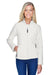 North End 78172 Womens Voyage Full Zip Fleece Jacket White Front