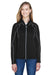 North End 78174 Womens Gravity Performance Moisture Wicking Full Zip Fleece Jacket Black Front