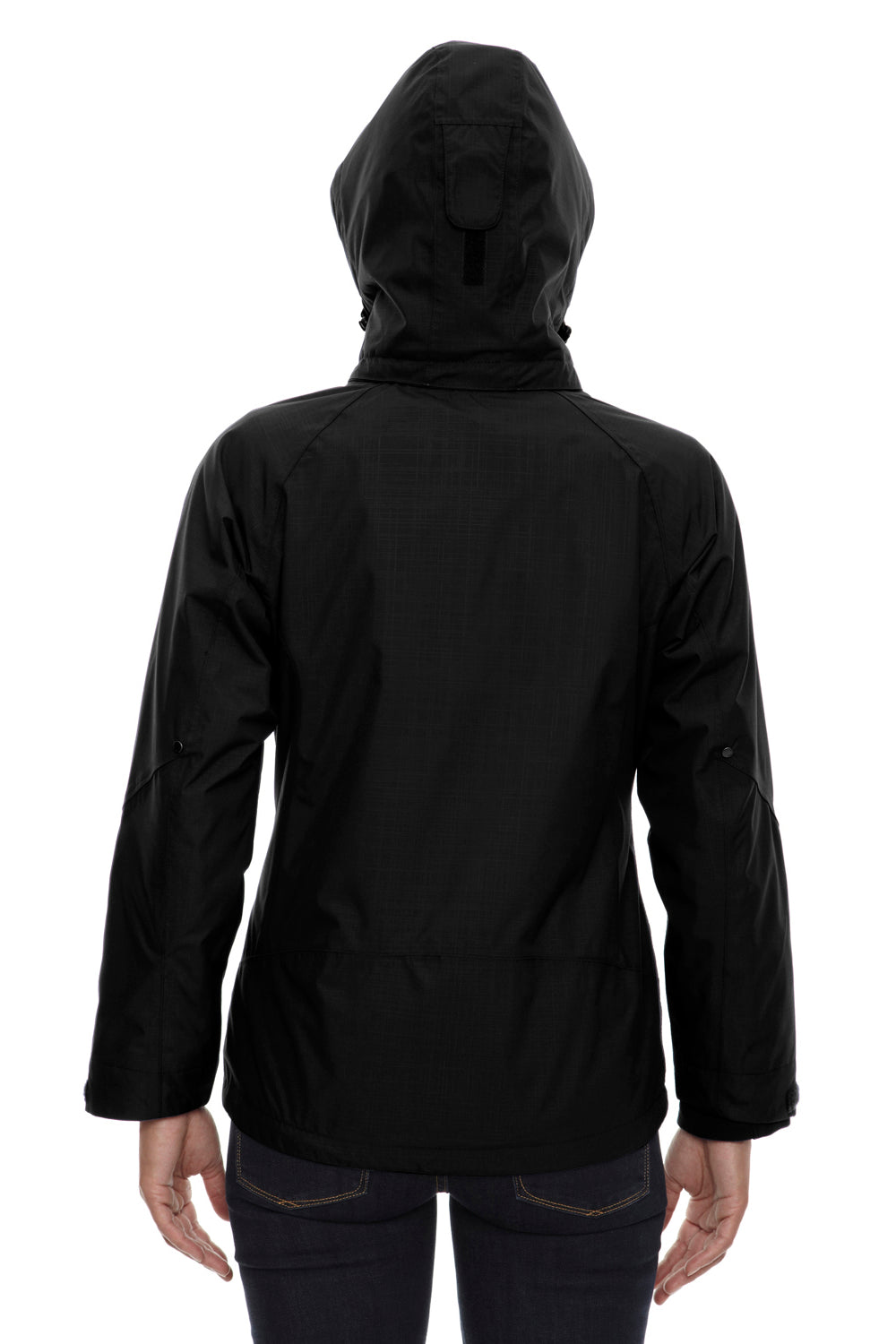 North End 78178 Womens Caprice 3-in-1 Full Zip Hooded Jacket Black Back
