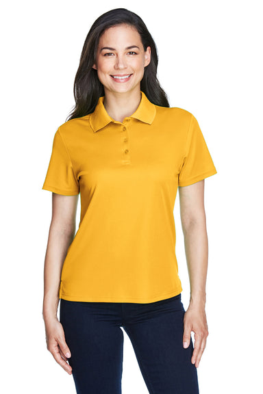 Core 365 78181 Womens Origin Performance Moisture Wicking Short Sleeve Polo Shirt Gold Front
