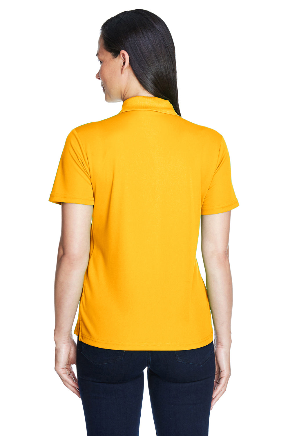 Core 365 78181 Womens Origin Performance Moisture Wicking Short Sleeve Polo Shirt Gold Back