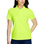 Core 365 Womens Origin Performance Moisture Wicking Short Sleeve Polo Shirt - Safety Yellow