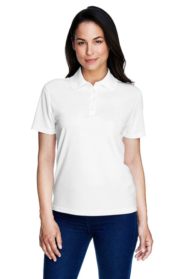 Core 365 78181 Womens Origin Performance Moisture Wicking Short Sleeve Polo Shirt White Front