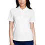 Core 365 Womens Origin Performance Moisture Wicking Short Sleeve Polo Shirt - White