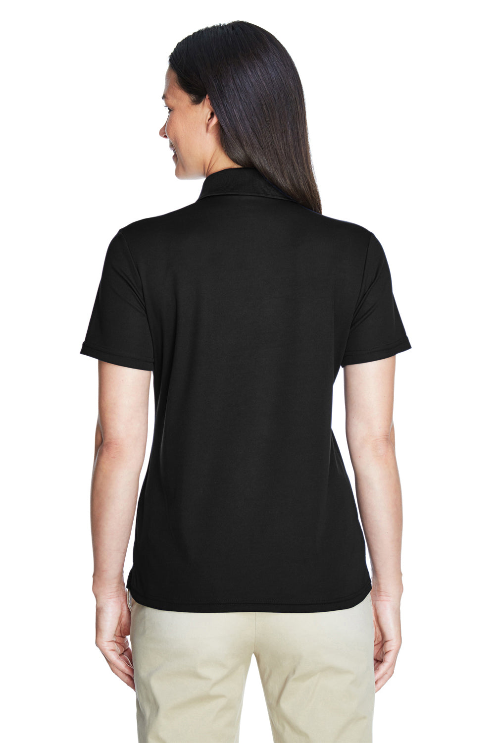 Core 365 78181 Womens Origin Performance Moisture Wicking Short Sleeve Polo Shirt Black Back
