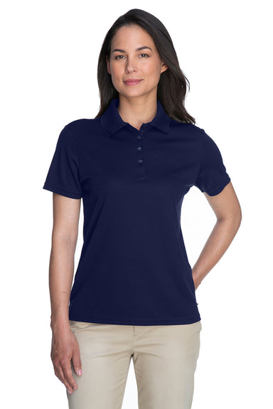Core 365 78181 Womens Origin Performance Moisture Wicking Short Sleeve Polo Shirt Navy Blue Front