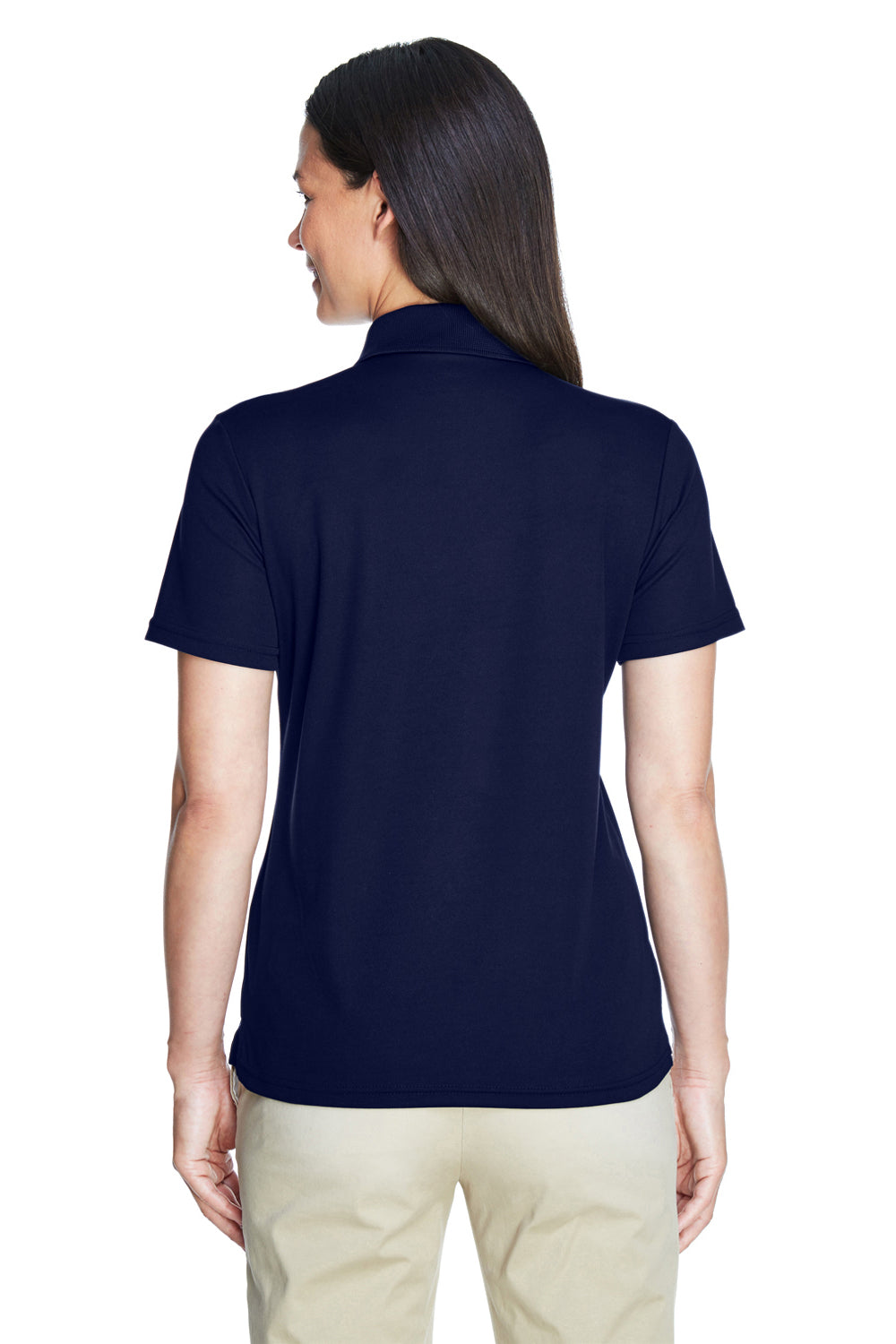Core 365 78181 Womens Origin Performance Moisture Wicking Short Sleeve Polo Shirt Navy Blue Back