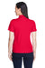 Core 365 78181 Womens Origin Performance Moisture Wicking Short Sleeve Polo Shirt Red Back