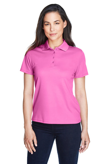 Core 365 78181 Womens Origin Performance Moisture Wicking Short Sleeve Polo Shirt Charity Pink Front