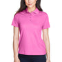 Core 365 Womens Origin Performance Moisture Wicking Short Sleeve Polo Shirt - Charity Pink