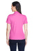 Core 365 78181 Womens Origin Performance Moisture Wicking Short Sleeve Polo Shirt Charity Pink Back