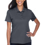 Core 365 Womens Origin Performance Moisture Wicking Short Sleeve Polo Shirt w/ Pocket - Carbon Grey