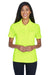 Core 365 78181P Womens Origin Performance Moisture Wicking Short Sleeve Polo Shirt w/ Pocket Safety Yellow Front