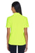 Core 365 78181P Womens Origin Performance Moisture Wicking Short Sleeve Polo Shirt w/ Pocket Safety Yellow Back