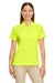 Core 365 78181R Womens Radiant Performance Moisture Wicking Short Sleeve Polo Shirt Safety Yellow Front