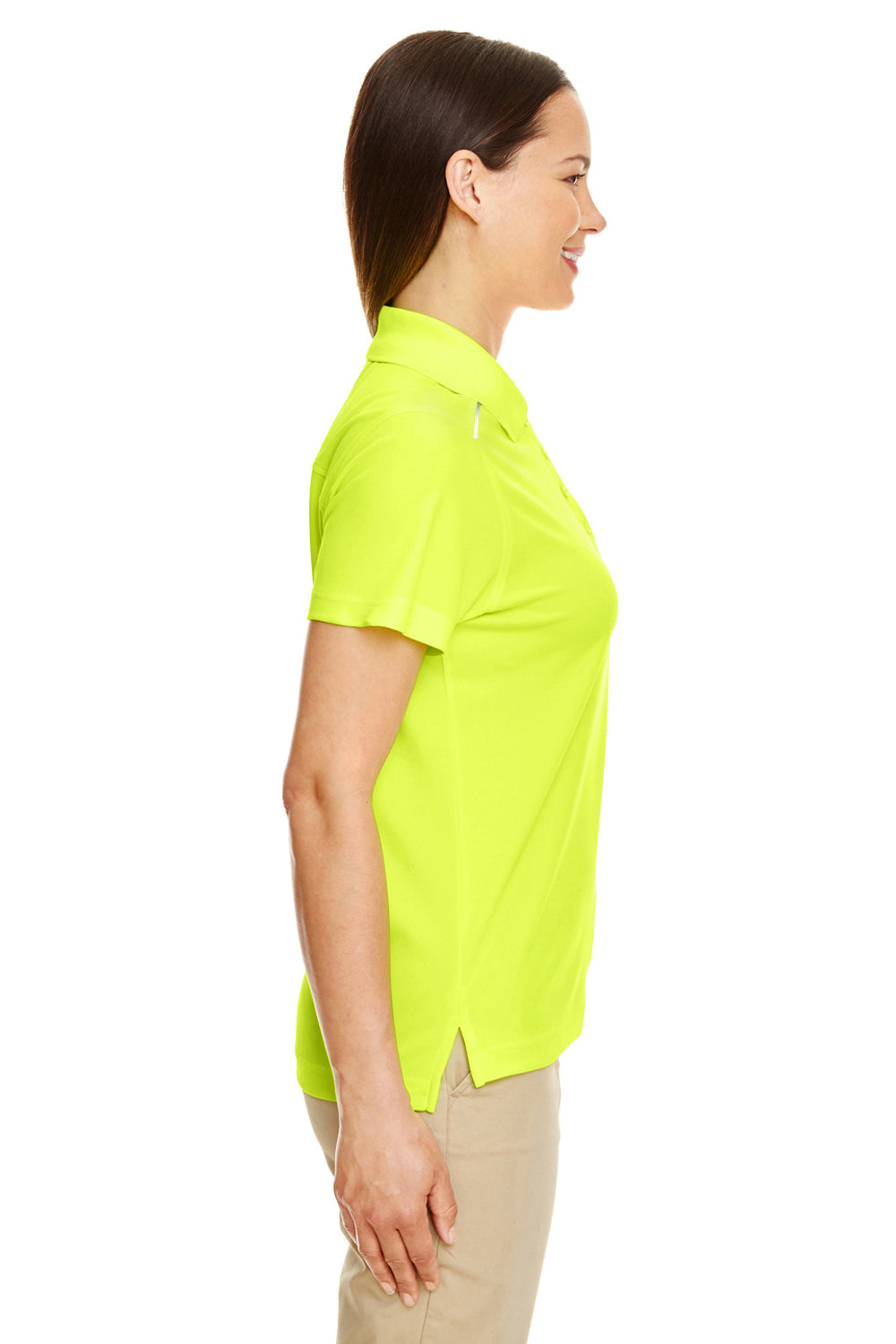 Core 365 78181R Womens Radiant Performance Moisture Wicking Short Sleeve Polo Shirt Safety Yellow Side