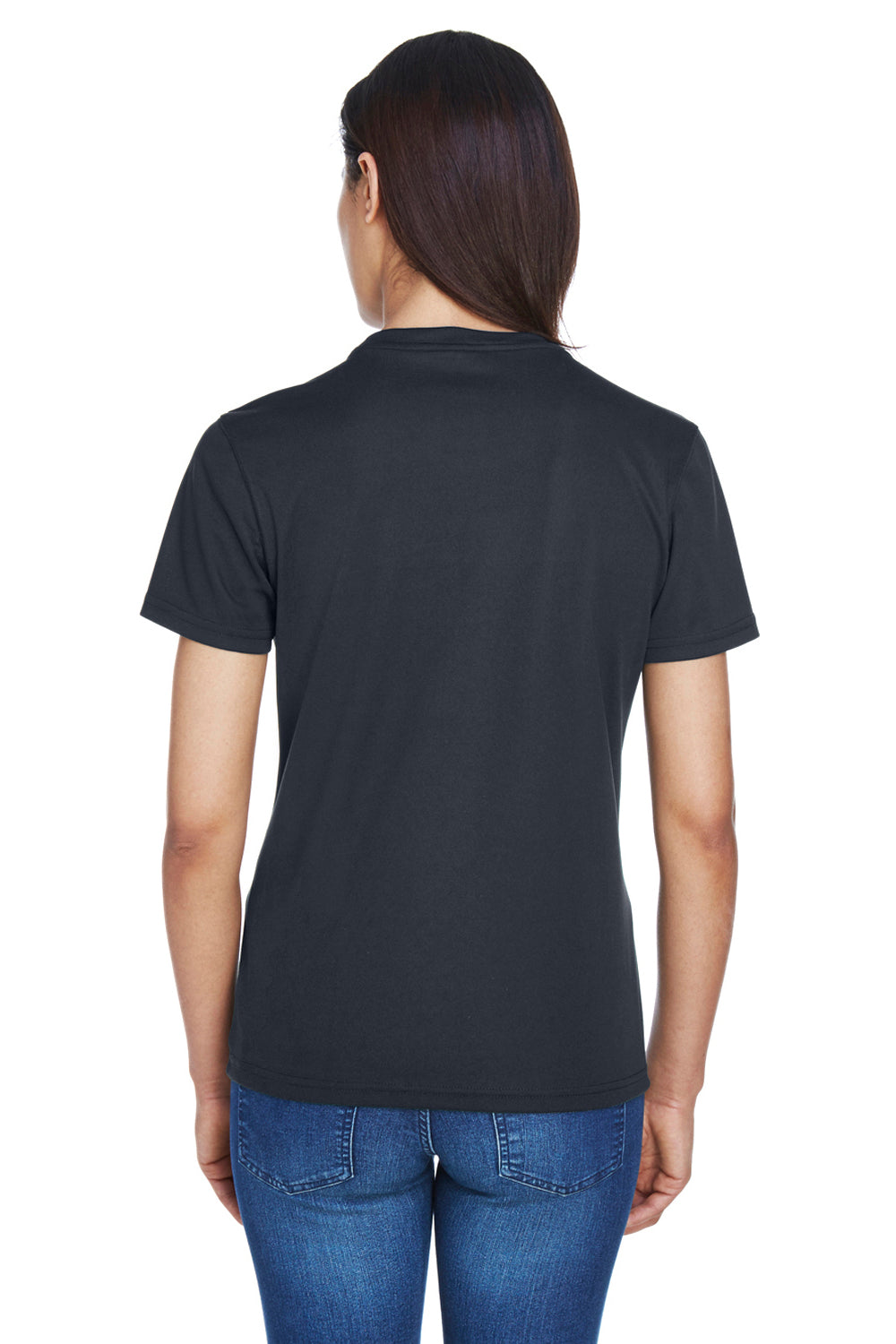 Core 365 78182 Womens Pace Performance Moisture Wicking Short Sleeve Crewneck T-Shirt Carbon Grey Back