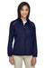 Core 365 78183 Womens Motivate Water Resistant Full Zip Jacket Navy Blue Front