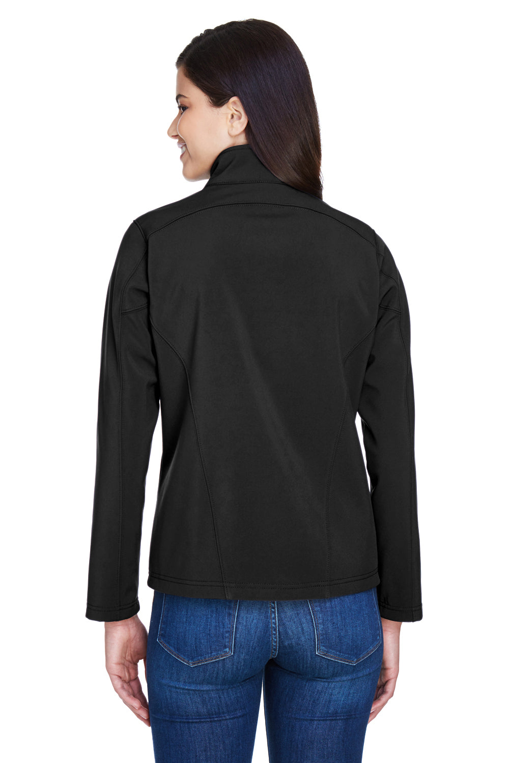 Core 365 78184 Womens Cruise Water Resistant Full Zip Jacket Black Back