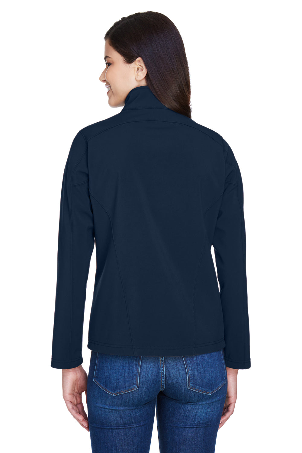 Core 365 78184 Womens Cruise Water Resistant Full Zip Jacket Navy Blue Back