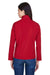 Core 365 78184 Womens Cruise Water Resistant Full Zip Jacket Red Back
