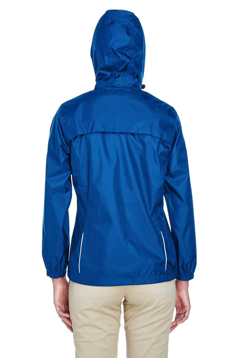 Core 365 78185 Womens Climate Waterproof Full Zip Hooded Jacket Royal Blue Back