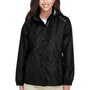 Core 365 Womens Climate Waterproof Full Zip Hooded Jacket - Black