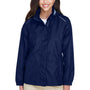 Core 365 Womens Climate Waterproof Full Zip Hooded Jacket - Classic Navy Blue
