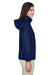 Core 365 78185 Womens Climate Waterproof Full Zip Hooded Jacket Navy Blue Side