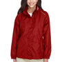 Core 365 Womens Climate Waterproof Full Zip Hooded Jacket - Classic Red