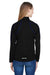 North End 78187 Womens Radar Performance Moisture Wicking 1/4 Zip Sweatshirt Black/Royal Blue Back