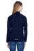 North End 78187 Womens Radar Performance Moisture Wicking 1/4 Zip Sweatshirt Navy Blue/Grey Back