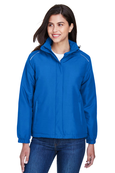 Core 365 78189 Womens Brisk Full Zip Hooded Jacket Royal Blue Front