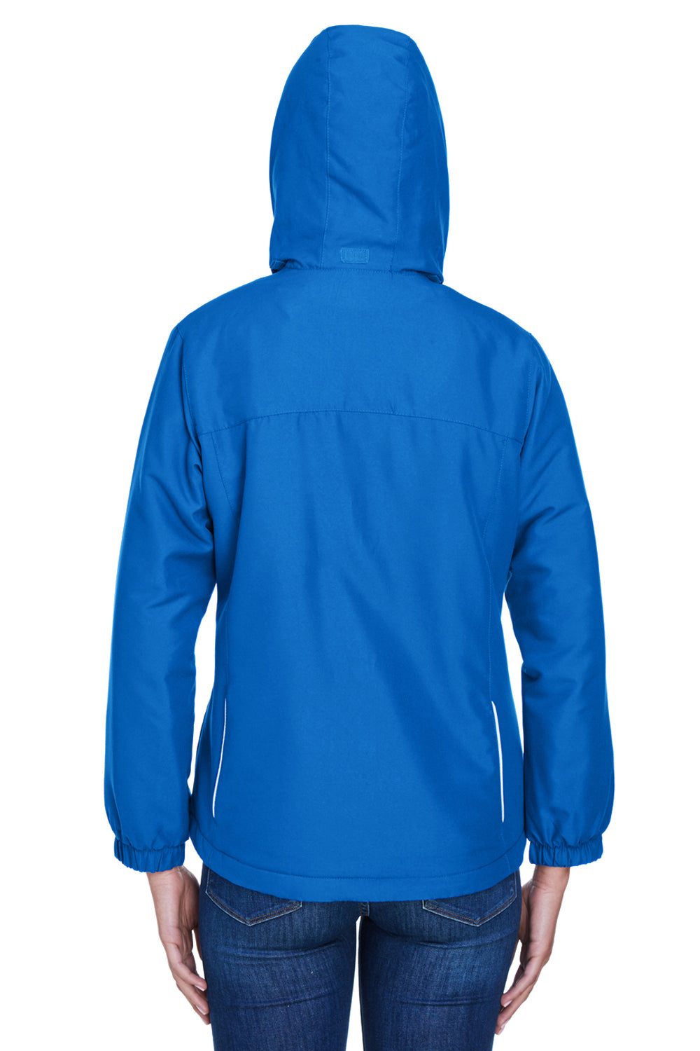 Core 365 78189 Womens Brisk Full Zip Hooded Jacket Royal Blue Back