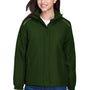 Core 365 Womens Brisk Full Zip Hooded Jacket - Forest Green - Closeout