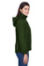 Core 365 78189 Womens Brisk Full Zip Hooded Jacket Forest Green Side
