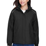 Core 365 Womens Brisk Full Zip Hooded Jacket - Black
