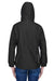 Core 365 78189 Womens Brisk Full Zip Hooded Jacket Black Back