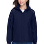 Core 365 Womens Brisk Full Zip Hooded Jacket - Classic Navy Blue