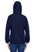 Core 365 78189 Womens Brisk Full Zip Hooded Jacket Navy Blue Back