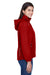 Core 365 78189 Womens Brisk Full Zip Hooded Jacket Red Side