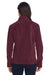 Core 365 78190 Womens Journey Full Zip Fleece Jacket Burgundy Back