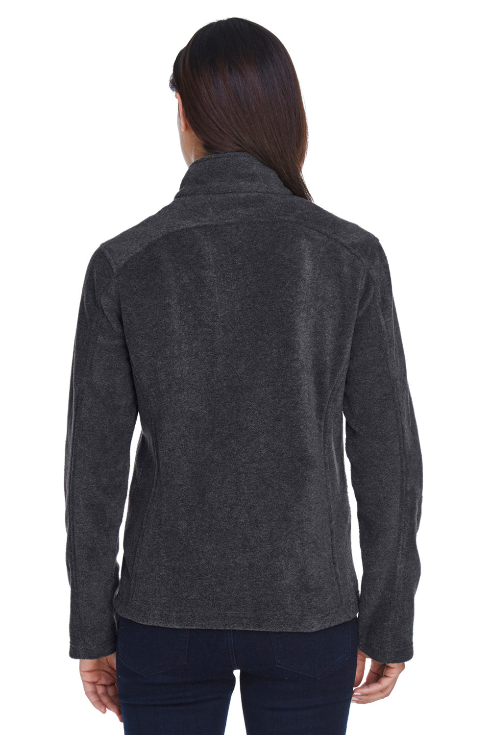 Core 365 78190 Womens Journey Full Zip Fleece Jacket Heather Charcoal Grey Back