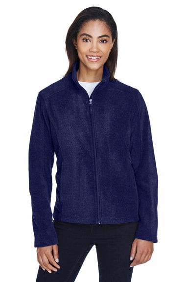 Core 365 78190 Womens Journey Full Zip Fleece Jacket Navy Blue Front