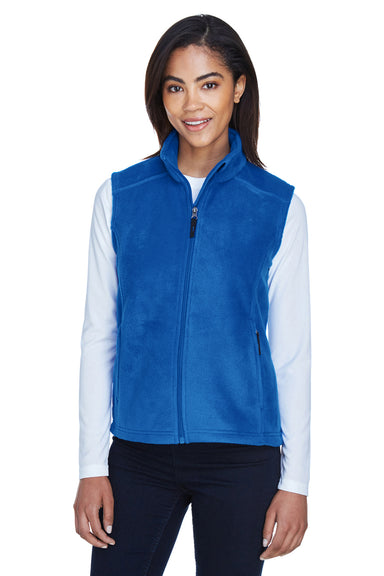 Core 365 78191 Womens Journey Full Zip Fleece Vest Royal Blue Front