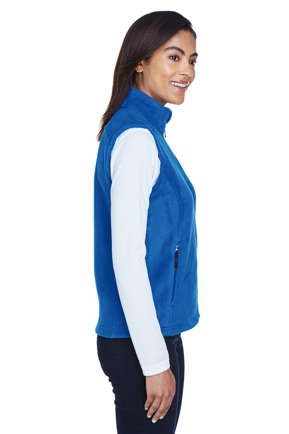 Core 365 78191 Womens Journey Full Zip Fleece Vest Royal Blue Side