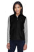 Core 365 78191 Womens Journey Full Zip Fleece Vest Black Front