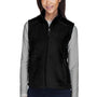 Core 365 Womens Journey Pill Resistant Fleece Full Zip Vest - Black