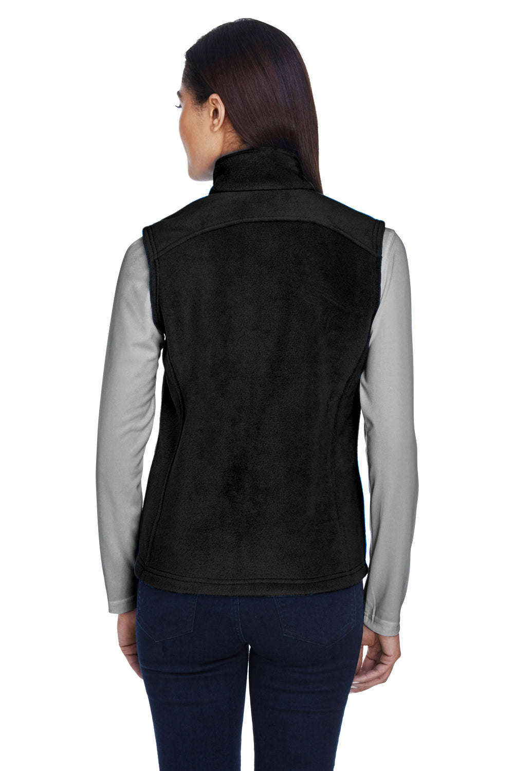 Core 365 78191 Womens Journey Full Zip Fleece Vest Black Back